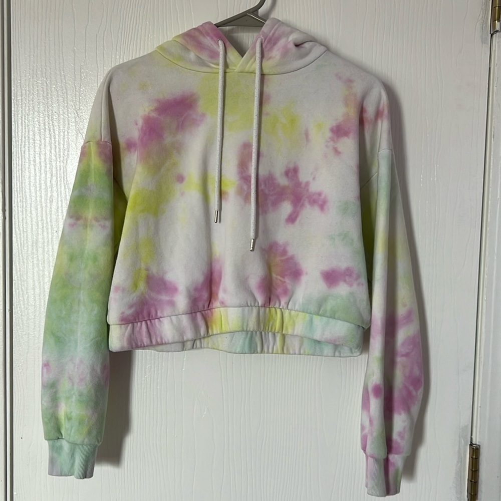 Women’s Forever 21 Tie Dye Cropped Hoodie Size Small